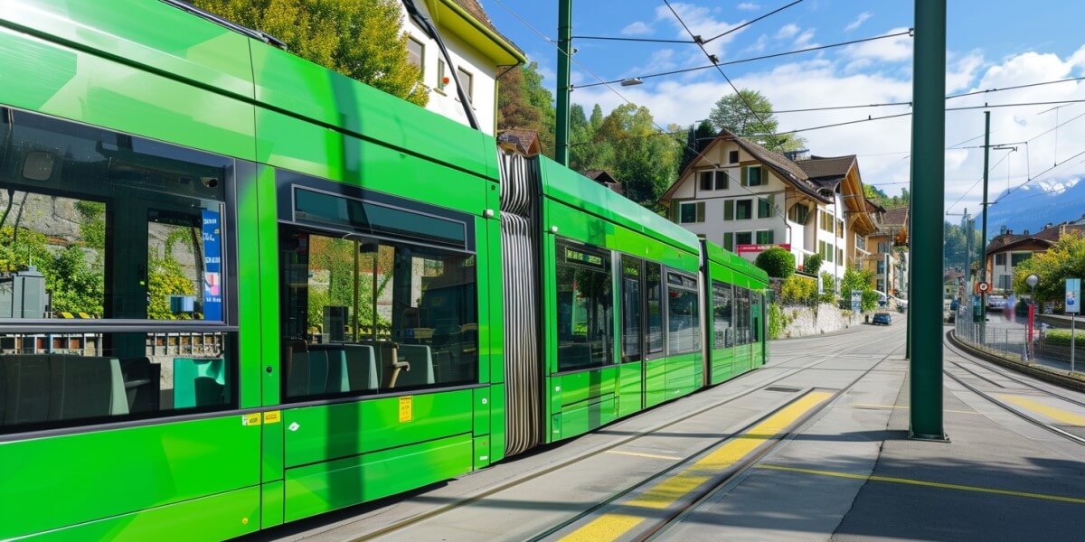 Green transportation in a traditional Swiss town