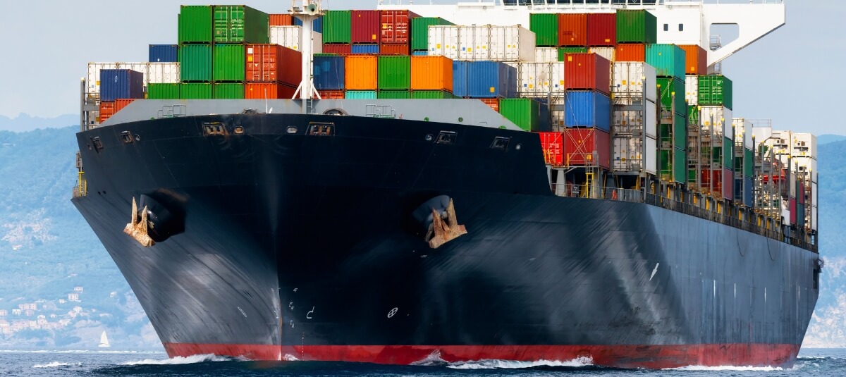Container ship transporting household goods overseas from the UK as part of an international removals service. Container ship transporting household goods overseas from the UK as part of an international removals service.