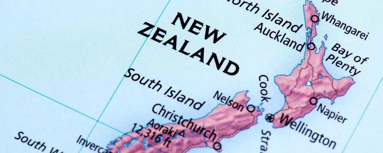 Map of New Zealand showing North Island, South Island and major cities including Auckland and Wellington Map of New Zealand showing North Island, South Island and major cities including Auckland and Wellington