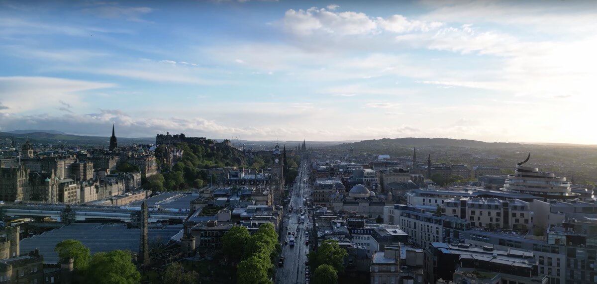 Scotland Edinburgh from above