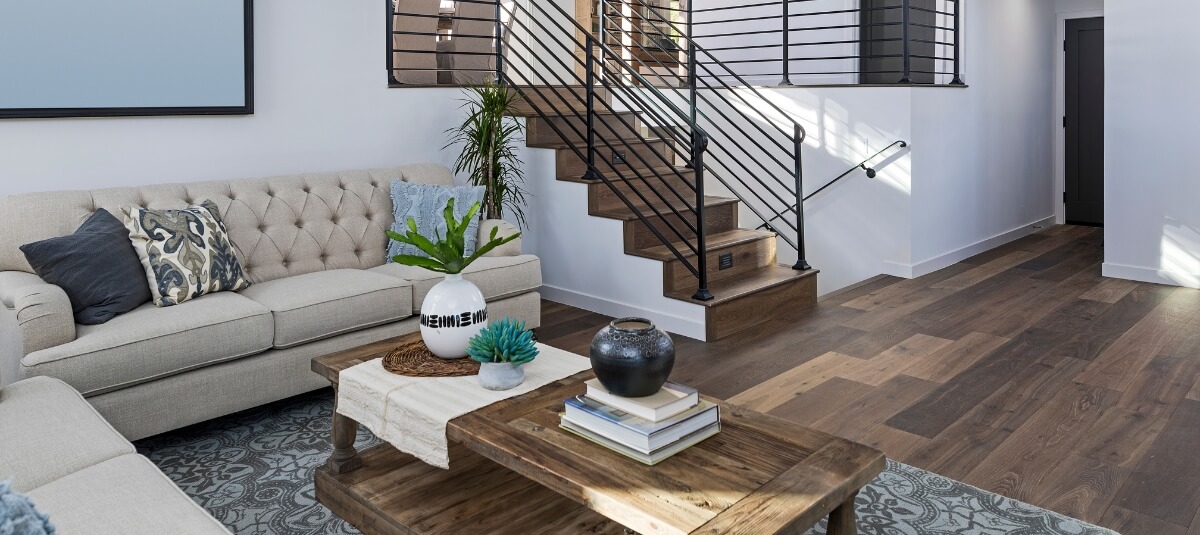 Stairs and room layout assessed during a video survey for removals
